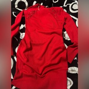 NWT red sweater dress